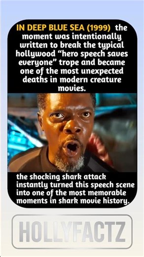 DEEP BLUE SEA (1999) Samuel L Jackson Speech Twist 🦈 #DeepBlueSea #MovieFacts