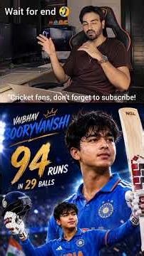 94 Runs in Just 29 Balls! Vaibhav Sooryavanshi Went Beast Mode 🔥🇮🇳 CBA Arsalan Naseer #arsalannaseer