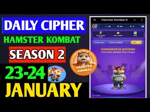 Hamster Kombat Dev Game Daily Cipher 23 January | Hamster Kombat Daily Cipher Code | Daily Combo