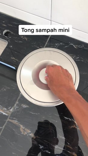 Kitchen Cabinet Design with Built-in Dustbin Ideas