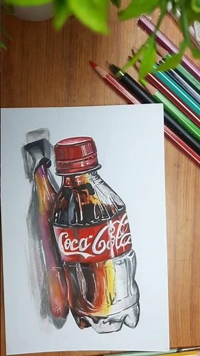 Coca-Cola bottle drawing step by step