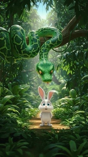 The story of the Dangerous python 🐇🐍 #python #rabbit #story #short #ai