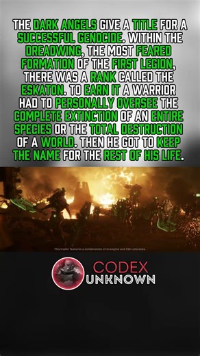 Dark Angels Celebrate Genocide