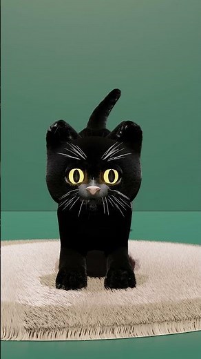 3d cat in Blender #tutorial #3d #cat #blendertraining #3danimation