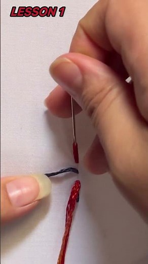 Back Stitch Tutorial | Easy Hand Embroidery for Beginners #1