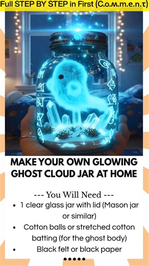 903K views · 1.5K reactions | Make Your Own Glowing Ghost Cloud Jar at Home | Kira Recipes | Facebook