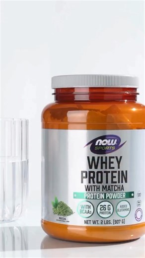 NOW Foods on Instagram: "The ultimate duo: matcha green tea + protein-packed whey. Fuel your day with a sip of something truly unique! 💚 NOW® Whey Protein is a delicious blend of high quality whey protein concentrate and isolate. This blend of specially processed whey proteins is designed to maximize amino acid absorption and biological value (BV). Each 1 scoop serving typically has over 5,300 mg of branched-chain amino acids (BCAAs). Extra glutamine has also been added (467 mg per serving) to 