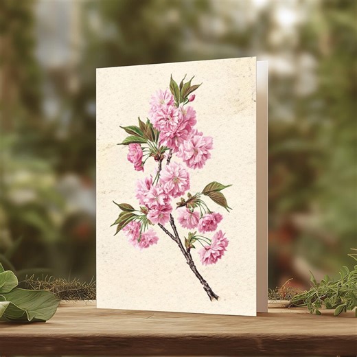 Spring Blossom Trees and Shrubs Greeting Cards | Printable Blank Floral Card | Pack of 10 Vintage Flower Postcards (digital Download) - Etsy