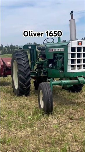 Oliver 1650 on mower #oliverandwhitetractors