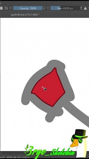 How to fill in your line art w/o the white line in krita! #art #digitalart #arttutorial #krita