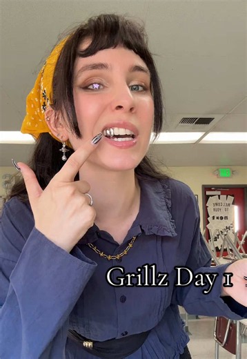 Day 1 wearing my medically necessary grillz & no one noticed 👀 #teacher #grillz