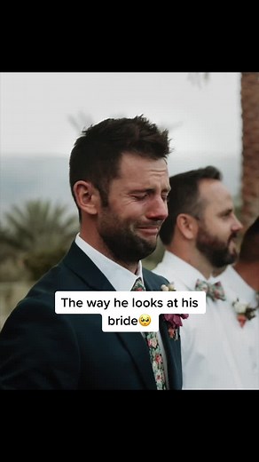 Touching Groom's Emotional Reaction to Bride