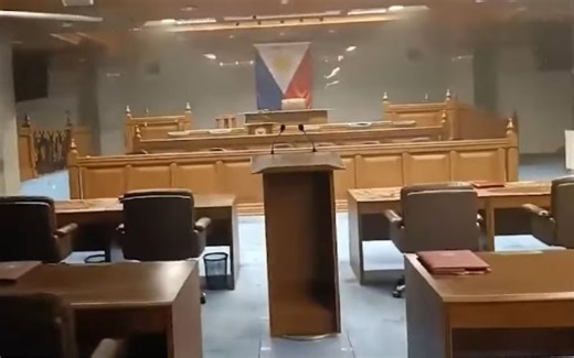 Footage: Senate Session Hall soaked after firefighting ops