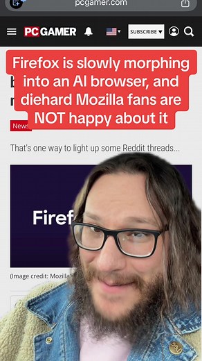 Well, at least you have the option to turn it off, right? Wrong, at least according to mainly Firefox faithfuls who are bemoaning the transition towards becoming an AI browser. The browser had been holding off adding AI features, leading many to move toward it as a popular, non-AI powered browser. The features will be able to be turned off, but the fact that they’re there in the first place is enough to get people pretty torqued. What do you guys think of this? Let me know! #videogames #firefox 