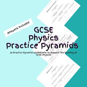 20 GCSE Foundation Physics Practice Pyramid Worksheets PDF