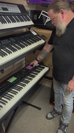 The Roland Fantom 08 makes it easy for Mike to lay down sick beats 😎 #keyboard #music
