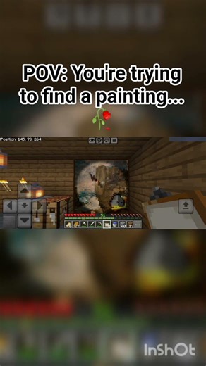 Minecraft Finding a painting🎨 #centralcee #mha