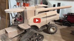 Building Wooden Case IH 8230 & 9240 Combine Models. A slideshow of the building process of two model combines I created. -- Aaron Zenner