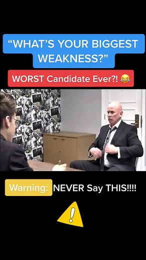 Worst Interview Answer EVER 😂 “What’s Your Biggest Weakness” Interview Question #interviewquestions #interviewfail #fail #interviewtips #489 | Career Vidz