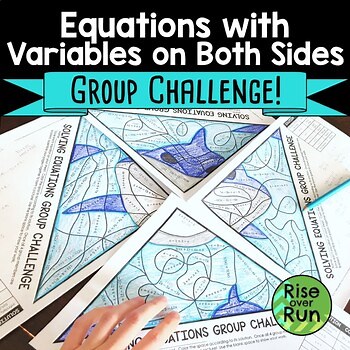 Solving Equations with Variables on Both Sides Color by Number Worksheet