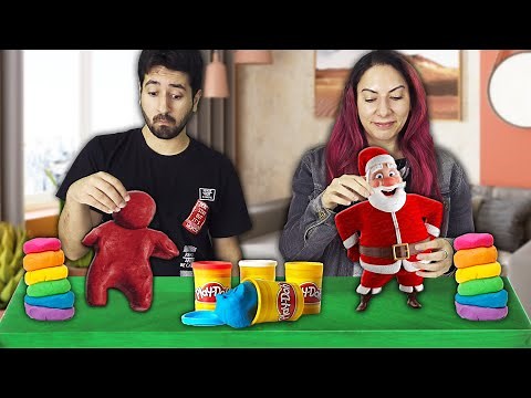 QUEM FIZER A MELHOR ESCULTURA DE NATAL COM MASSINHA GANHA | Gabriel e Shirley 2.0