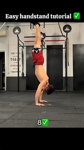 Easy handstand tutorial Challenge Accepted #sports #fitness #trending
