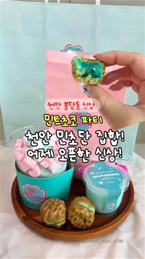 민초단 모여라! 민트초코 전용 카페 오민초 천안에 오픈!! 민트초코성지 발견 #천안