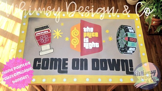Price is Right Banner | Come on Down Game Show Party Decor (hand Painted) - Etsy
