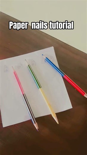 paper nails tutorial🎀🎀🎀💕💅🏻💅🏻