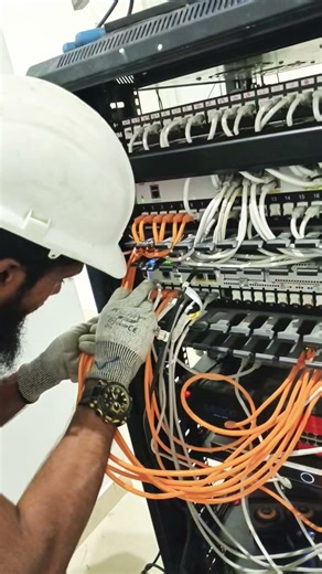 CCTV camera cable installing with cabinet. Data,wifi,television, telephone network CCTV camera.