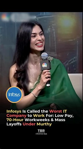 The Business Rule on Instagram: "Infosys faces criticism for low salaries, long hours, and mass layoffs. Employees report pay below industry standards, 70-hour workweeks, and job cuts disguised as performance reviews. Narayana Murthy’s cost-cutting approach fuels dissatisfaction, harming morale and work-life balance. Is Infosys truly an IT dream or a workplace nightmare? #infosys #workculture #narayanamurthy #itjobs #layoffs #worklifebalance"