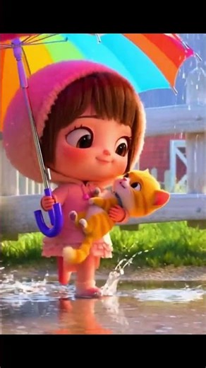 Rain Rain Go Away funny Cartoons | Lala Loops Cartoons Nursery Rhymes & Kids Songs