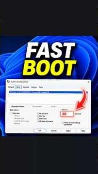 Make Windows 11 Boot Faster in 30 Seconds! ⚡