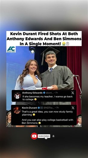 KD Roasts Ant & Ben Simmons in One Tweet – Family Planning + College Ball 😳💀#kevindurant #shorts