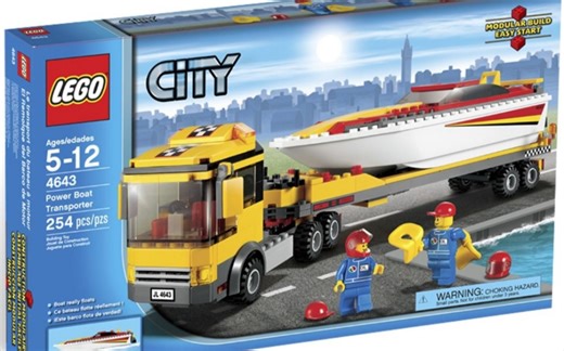 乐高 城市 4643 快艇运输车 速组评测_哔哩哔哩_bilibili