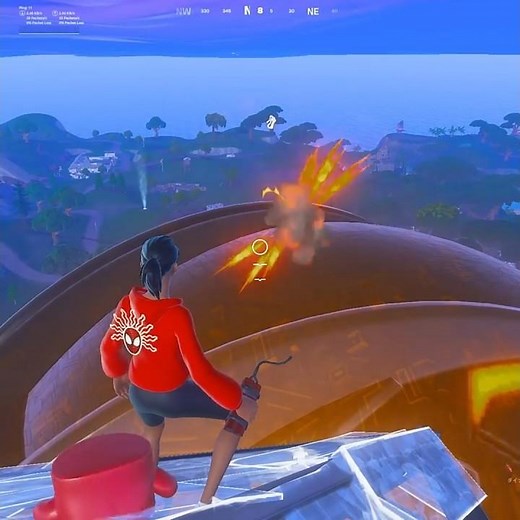 Attacking the Dark Harvester with Chapter 1 explosive weapons... #Fortnite #shorts