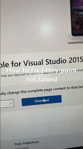How to fix entry point not found. The procedure entry point could not be located the dynamic link