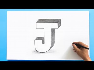3D Letter Drawing - J - Videos For Kids