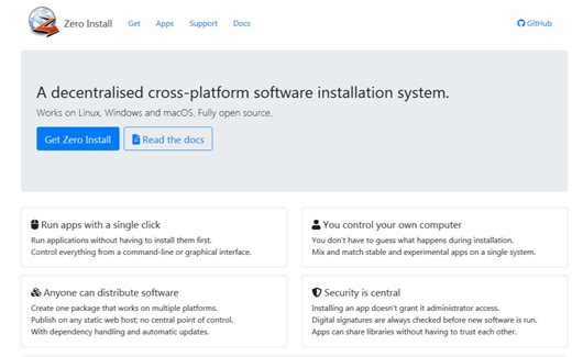 开源的分布式软件安装管理器-Zero Install