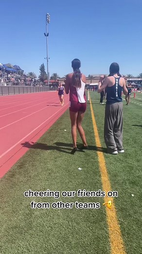 Australian Runner Cheering Friend