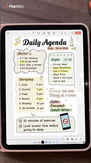 Daily Agenda Planner With Planwiz App #agenda #planner