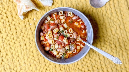 Classic pasta e fagioli (with chard) recipe