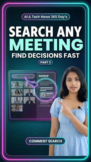 Search Any Meeting & Find Decisions FAST(Ask → Answer → Clip)#Shorts #AITools #Productivity #Meeting