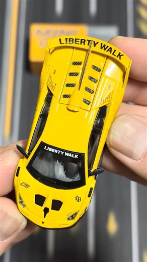 Mini GT 1135 Lamborghini LB-Silhouette WORKS MURCIELAGO GT Evo Yellow Diecast #shorts #minigt #asmr