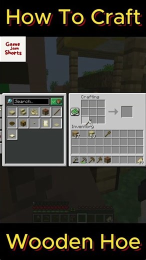 How To Craft Wooden Hoe #minecraft #shorts