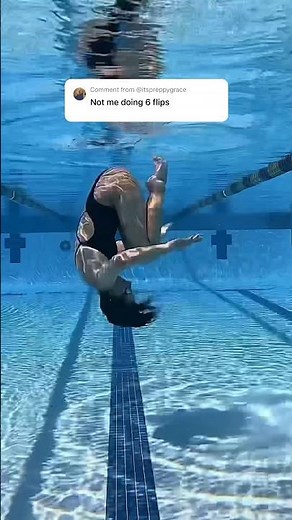 Six backflips in a row underwater 🌊