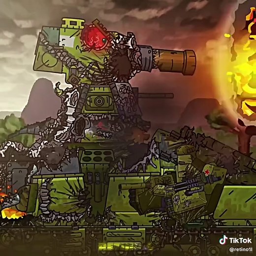 KV-44 is one of the most colossal and fearsome creations in the entire Gerand universe, a fictional monster tank that stands as an embodiment of overwhelming power, industrial brutality, and unstoppable mechanical force. In its essence, the KV-44 represents an exaggerated evolution of the Soviet KV tank line, but within the Gerand animation world it grows far beyond the limits of realism, becoming a walking fortress that dominates every battlefield it enters. The tank is portrayed as a massive s