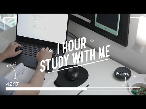 1 HOUR STUDY WITH ME | rain sounds, no music