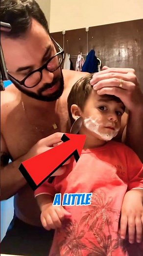 Dad Shaves His Son🤣 #shorts