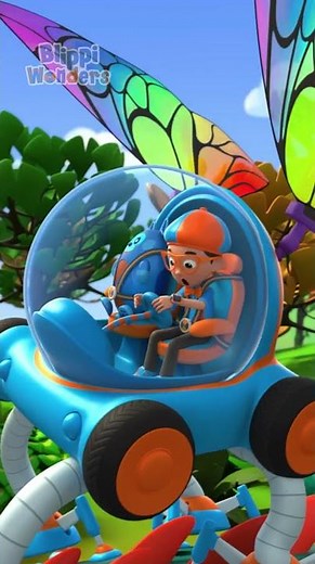 Blippi’s Big Dino Ride! 🦖✨ Learn with #Blippi #BlippiWonders #Shorts